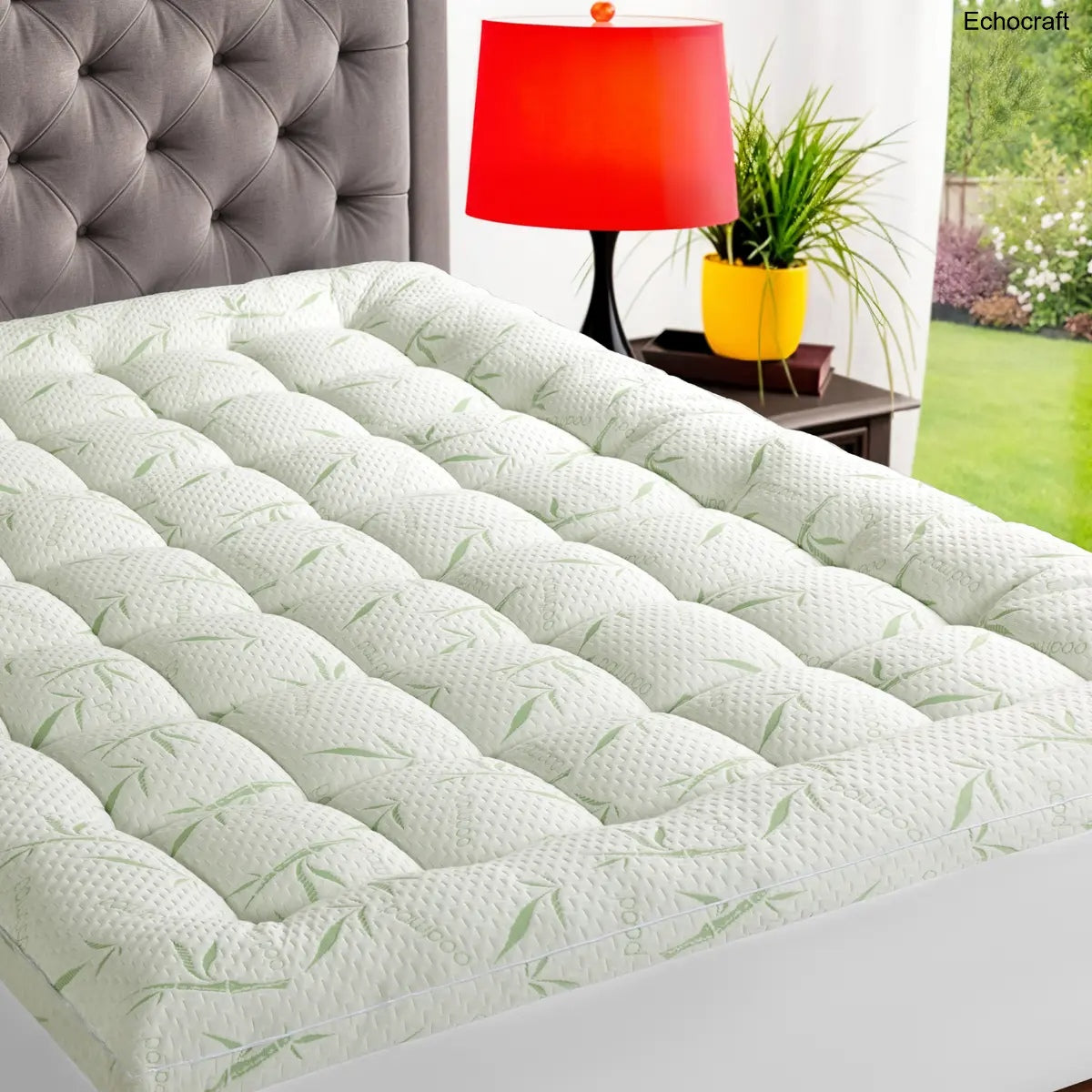 Extra Thick Mattress Topper, Down Alternative, Cotton Top, 8-21" Pocket, Machine Washable