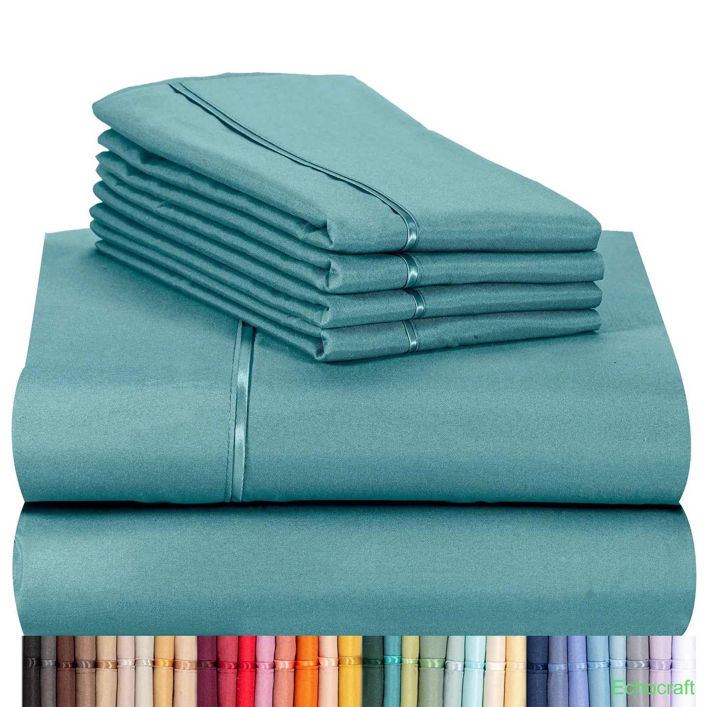 4-Piece Cooling Microfiber Bed Sheet Set