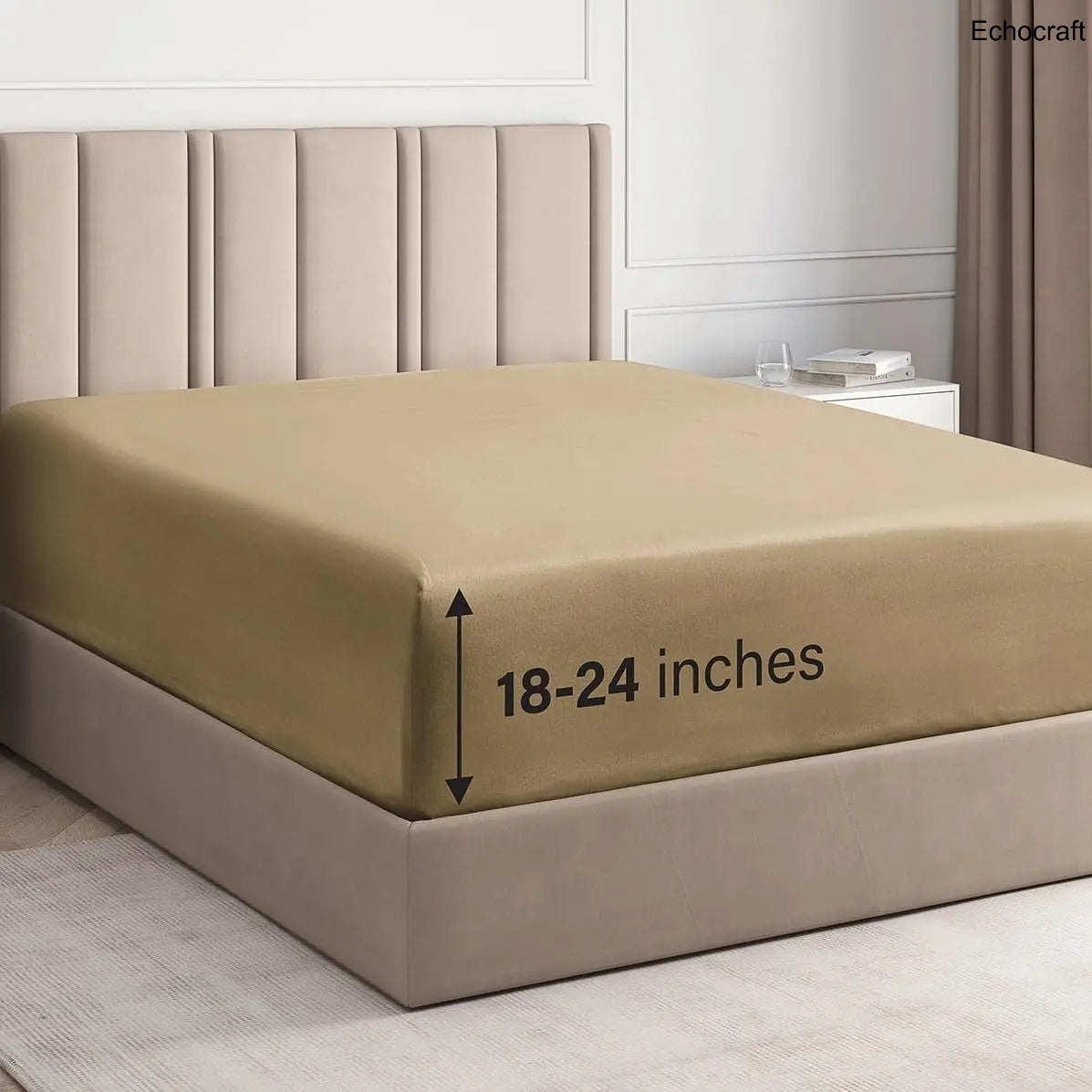 Ultra-Soft Microfiber Deep Pocket Fitted Sheet – 24" Mattress