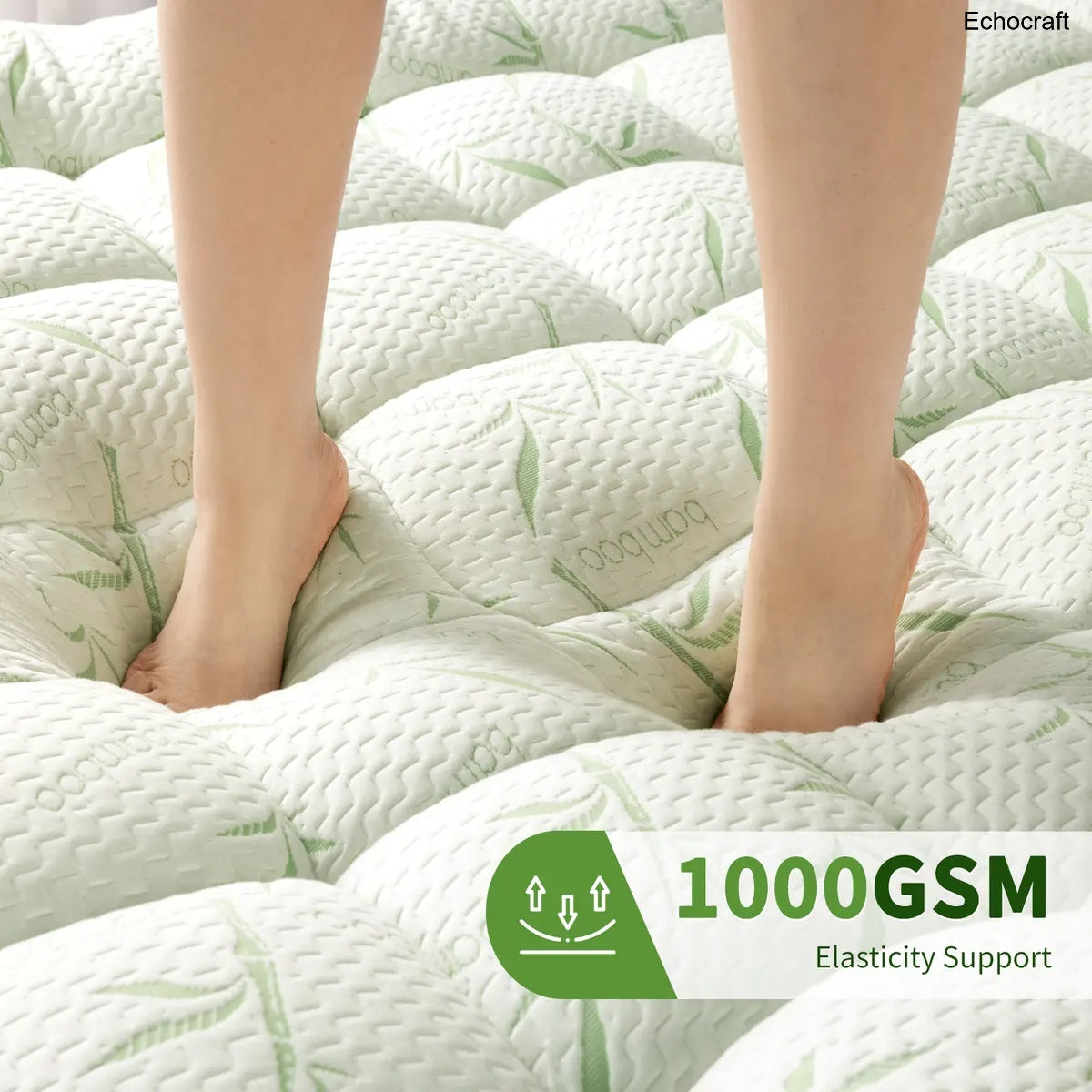 Extra Thick Mattress Topper, Down Alternative, Cotton Top, 8-21" Pocket, Machine Washable