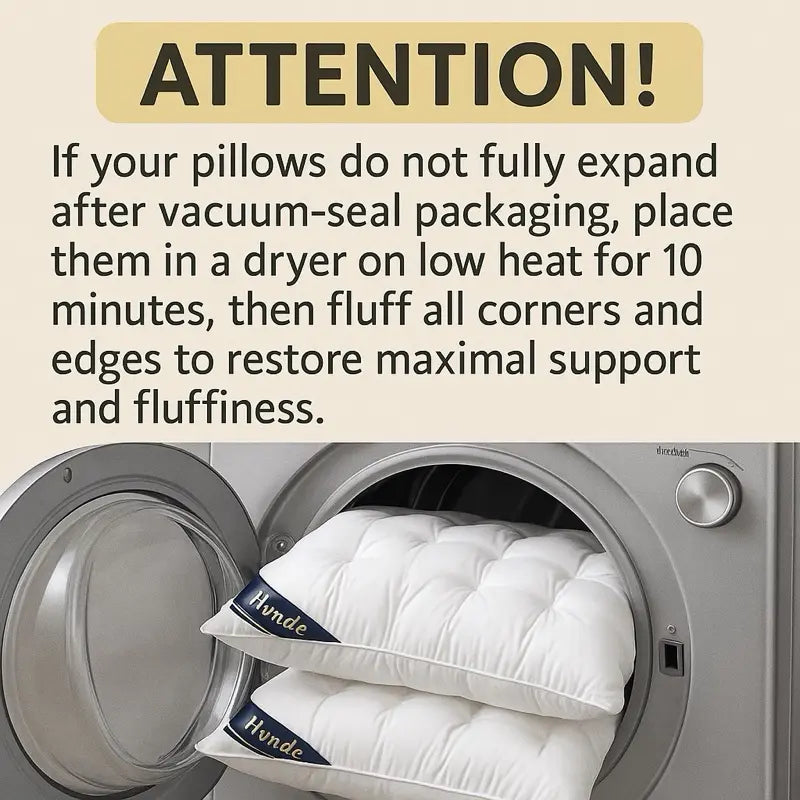 Luxury Hotel-Quality Pillow – 19x29", Neck Support, Low-Allergy, Soft Polyester
