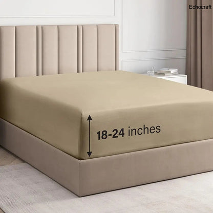 Ultra-Soft Microfiber Deep Pocket Fitted Sheet – 24" Mattress