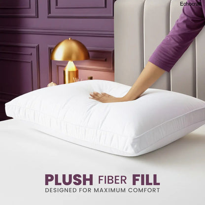 Set of 4 Gusseted Bed Pillows – King, Queen & Standard, White