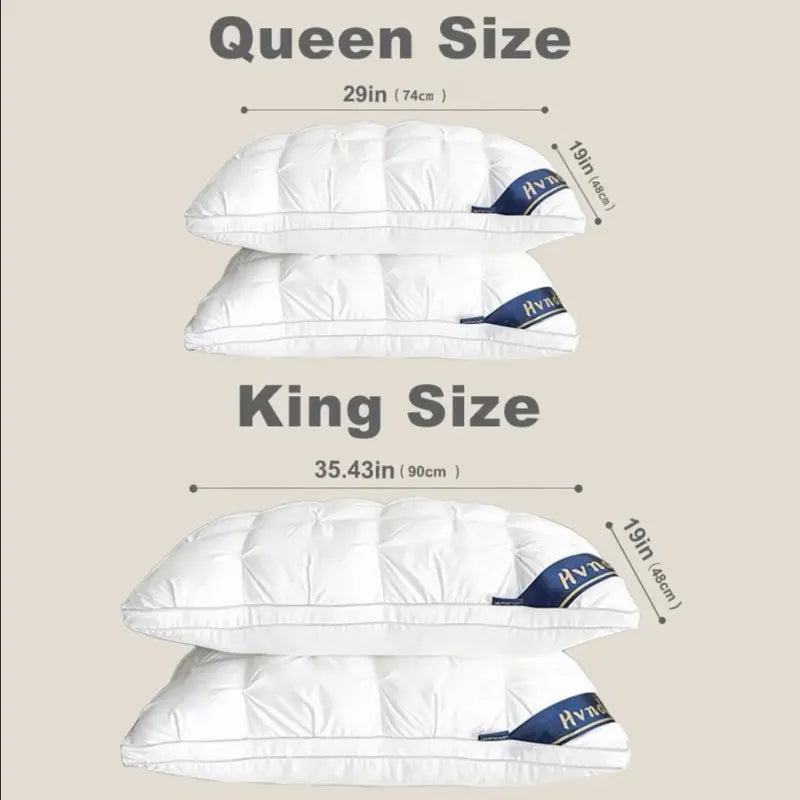 Luxury Hotel-Quality Pillow – 19x29", Neck Support, Low-Allergy, Soft Polyester