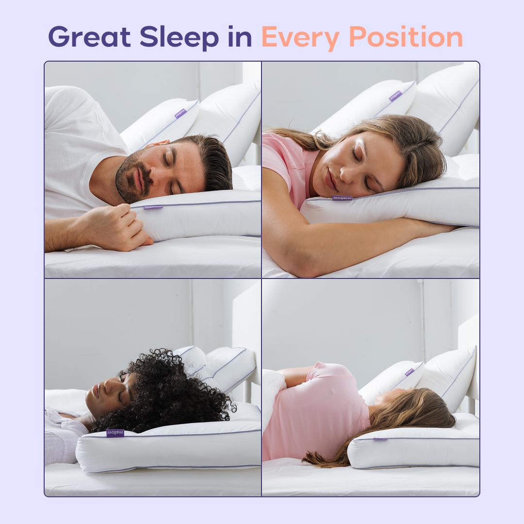 Adapt Pillow with 5 Sleep Zones Ergonomic Hotel Soft Feel Supports All Sleep Positions for Comfortable Sleep