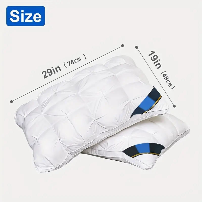 Luxury Hotel-Quality Pillow – 19x29", Neck Support, Low-Allergy, Soft Polyester