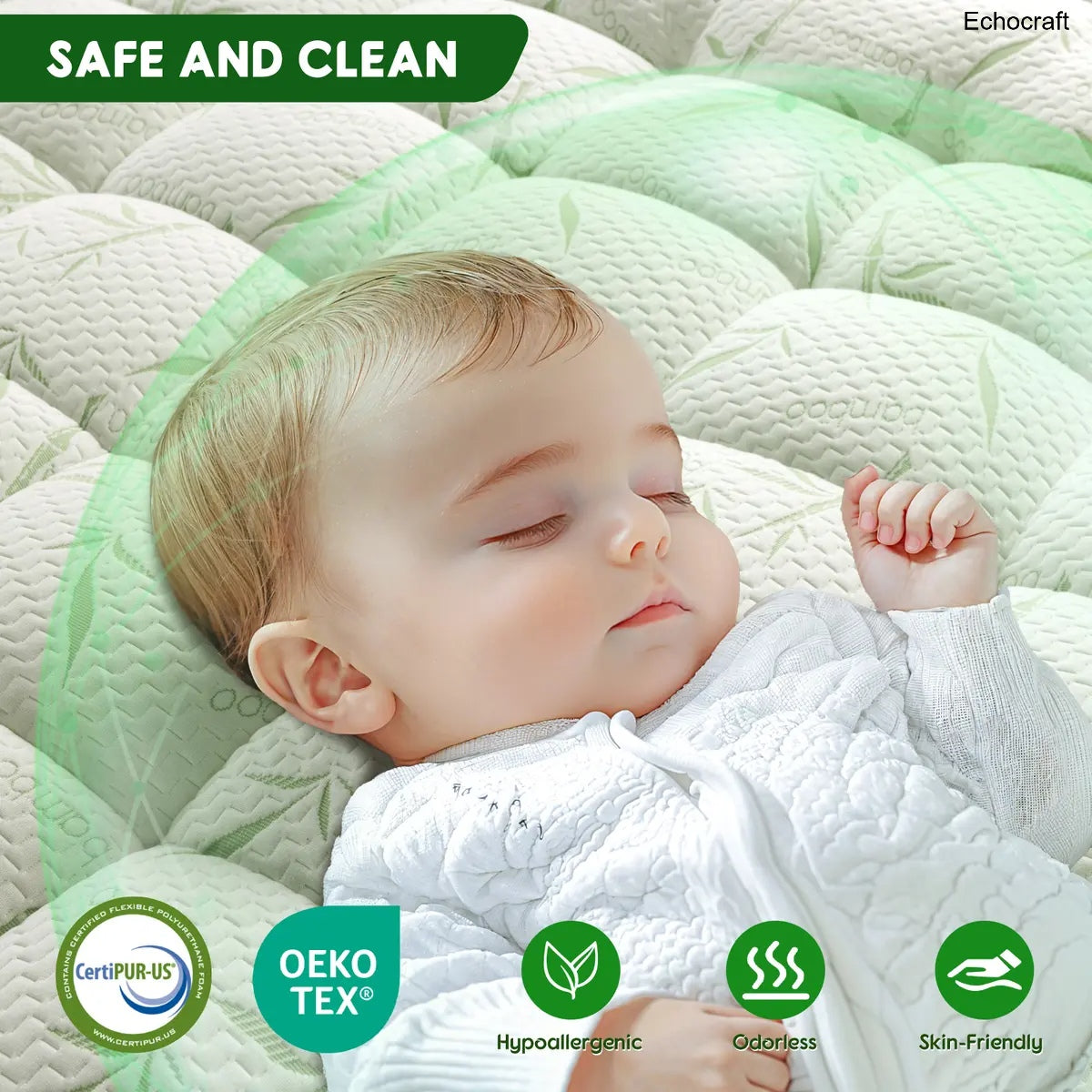 Extra Thick Mattress Topper, Down Alternative, Cotton Top, 8-21" Pocket, Machine Washable