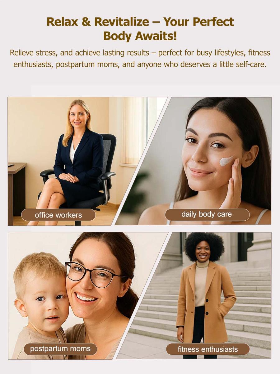 Rechargeable Handheld Massager with Heat & Vibration – Full-Body Muscle & Lymphatic Support