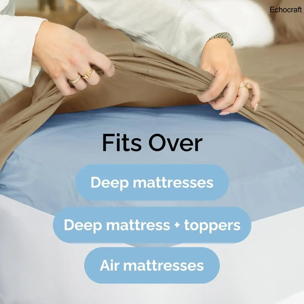 Ultra-Soft Microfiber Deep Pocket Fitted Sheet – 24" Mattress