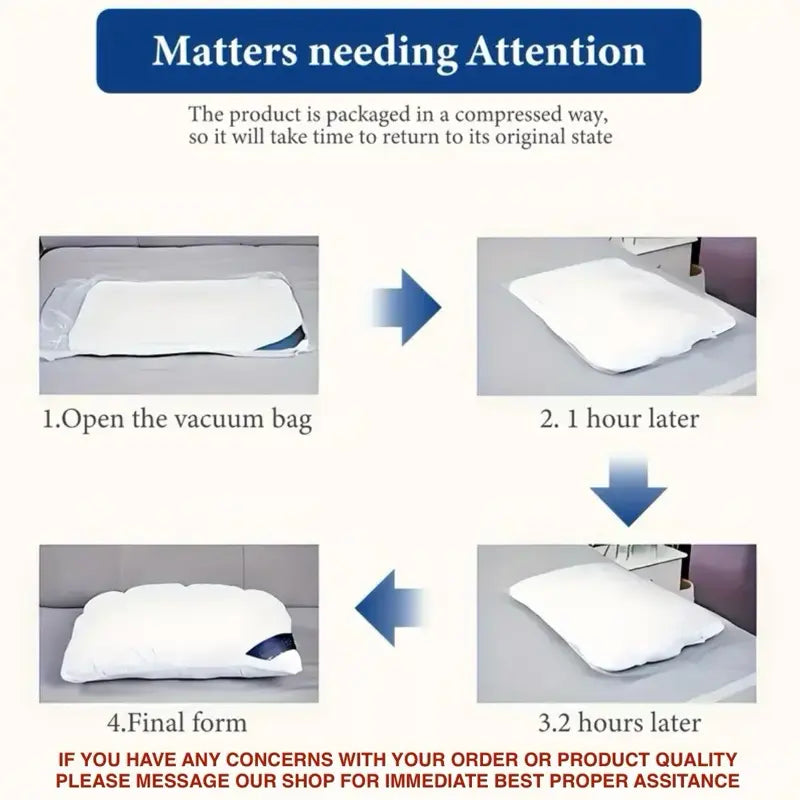 Luxury Hotel-Quality Pillow – 19x29", Neck Support, Low-Allergy, Soft Polyester