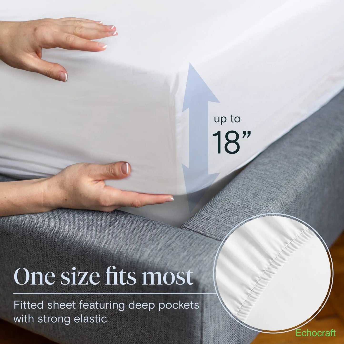 4-Piece Cooling Microfiber Bed Sheet Set