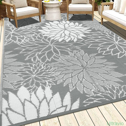 Outdoor double-sided camping rug, 9x12 feet