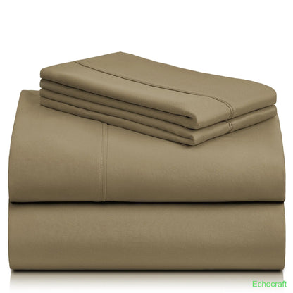 4-Piece Cooling Microfiber Bed Sheet Set