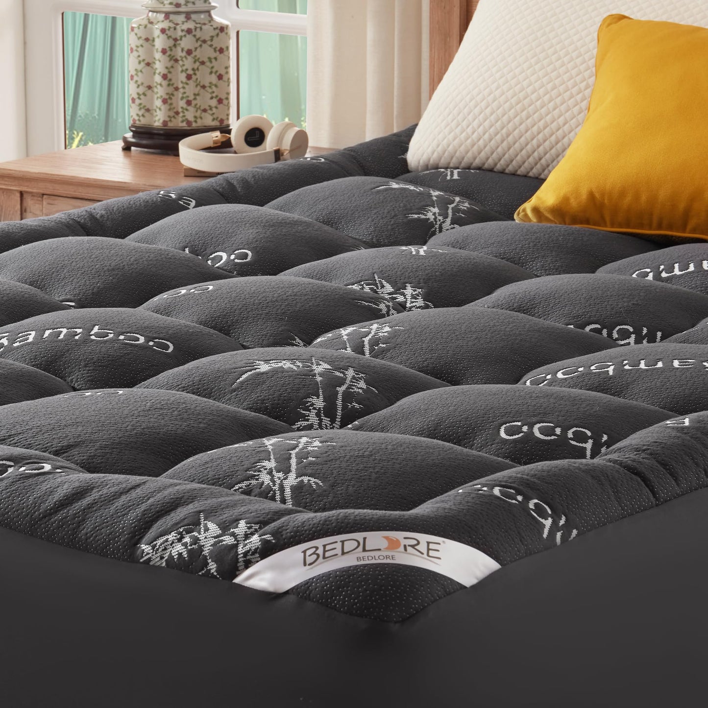 Bamboo Viscose Mattress Topper, Fits 6-18" Beds