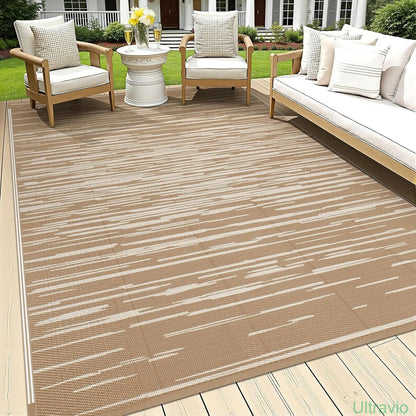 Outdoor double-sided camping rug, 9x12 feet