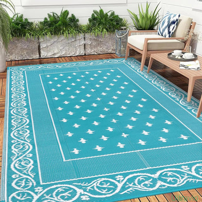 Outdoor double-sided camping rug, 9x12 feet