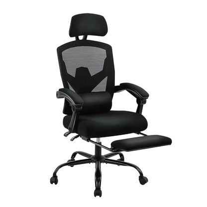 Ergonomic Office Chair with Foot Rest & Adjustable Headrest – Mesh Swivel Task Chair, Height Adjustable