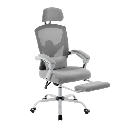 Ergonomic Office Chair with Foot Rest & Adjustable Headrest – Mesh Swivel Task Chair, Height Adjustable