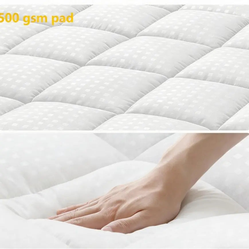 [MothersDayGift] WeCharmer Extra Thick Mattress 1000 GSM Topper, Down Alternative Overfill Plush Mattress Pad, Cooling Pillow Top with 8-21Inch Deep Pocket