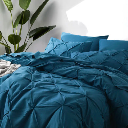 7-Piece Bedding Set – King, Ultra-Soft, Pintuck, Geometric, All-Season