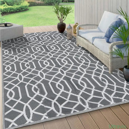 Outdoor double-sided camping rug, 9x12 feet