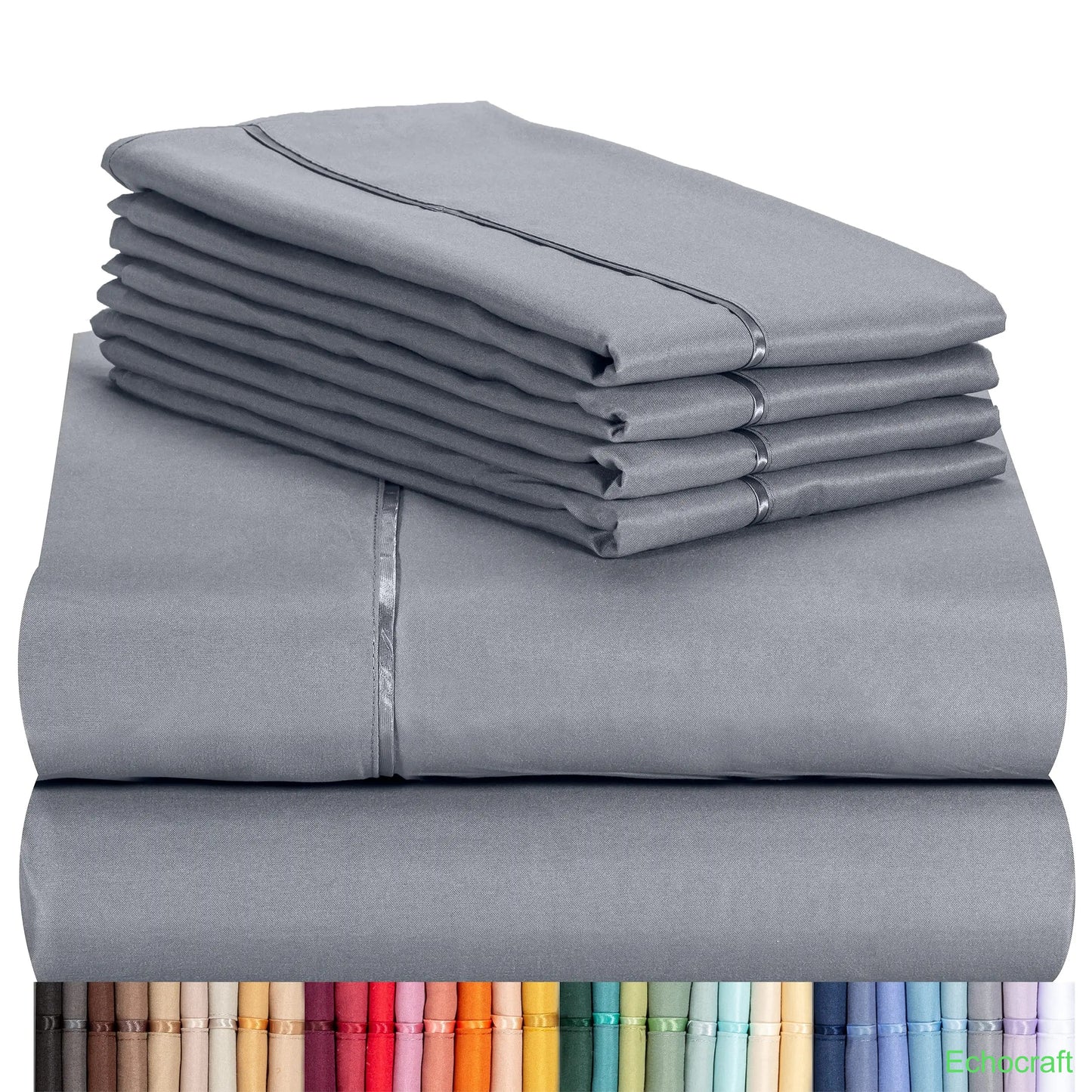 4-Piece Cooling Microfiber Bed Sheet Set