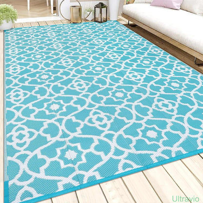 Outdoor double-sided camping rug, 9x12 feet