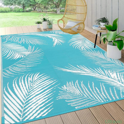 Outdoor double-sided camping rug, 9x12 feet