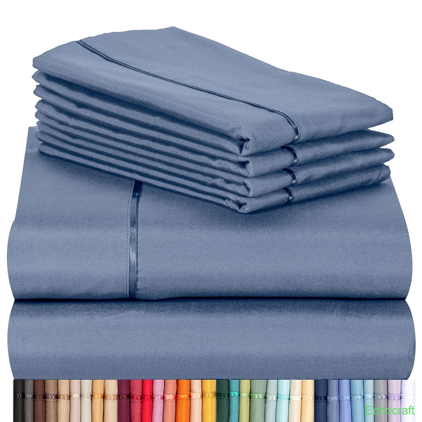 4-Piece Cooling Microfiber Bed Sheet Set