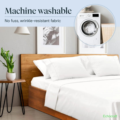 4-Piece Cooling Microfiber Bed Sheet Set