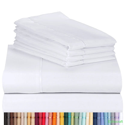 4-Piece Cooling Microfiber Bed Sheet Set