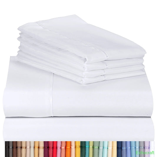 4-Piece Cooling Microfiber Bed Sheet Set